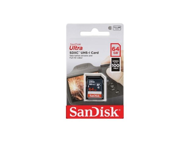 &u+ MICRO SD ORIGINAL 64 GB SANDISK ULTRA FULL HD